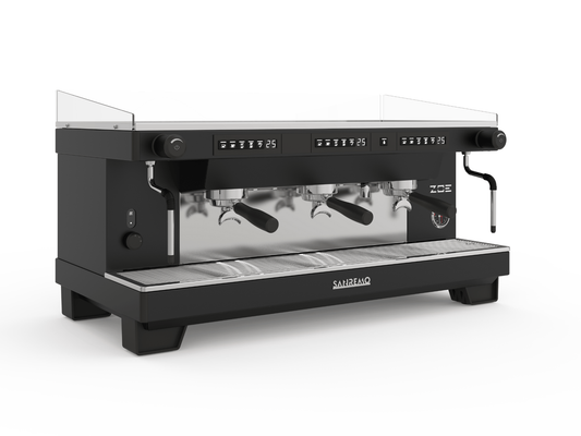 Commercial espresso machine set up for a dry-hire equipment rental